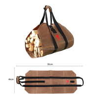 Sac de transport en toile pour bûches d'extérieur et d'intérieur avec poignées