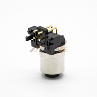 Connecteur M12 à montage sur panneau, écrou arrière, codage A, 4 ou 5 broches, à angle droit, pour PCB, à souder, mâle, circulaire, pour capteur