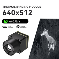 Caméra thermique WINBIG 640x512 IR avec interface USB, module d'imagerie thermique 4/6.8/9mm, options de palette multi-couleurs pour usage industriel