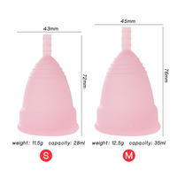 Copa Menstrual de Silicona Plegable de Alta Calidad, Recolector Menstrual para Damas, Suministro para el Periodo Menstrual, Conveniente y Fácil de Limpiar