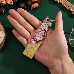 Marque-pages créatifs en métal ajouré, logo personnalisé, clips de lecture sur mesure, petits cadeaux culturels, vos propres designs - Product Image 4