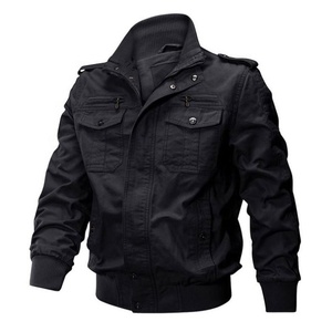 Chaqueta de Trabajo para <span class=keywords><strong>Hombre</strong></span> de Talla Grande, Estilo Aviador, de Alta Calidad, con Múltiples Bolsillos y Cierre de Cremallera para Otoño, Gran Venta - Product Image 4