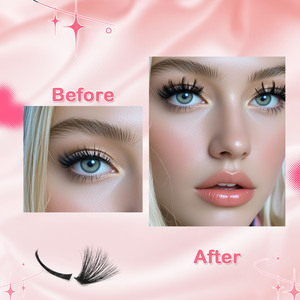 Khối lượng bán buôn Fluffy cụm D Curl DIY cụm lông mi nhãn hiệu riêng DIY Lash phần mở rộng - Product Image 3