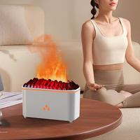 Humidificateur d'air ultrasonique miniature de bureau en gros, diffuseur de parfum flamme volcanique 3D pour chambre, maison, hôtel