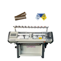 Vente flash : machine à tricoter à col et poignets jacquard à système unique 12G 14G 16G 18G à grande vitesse