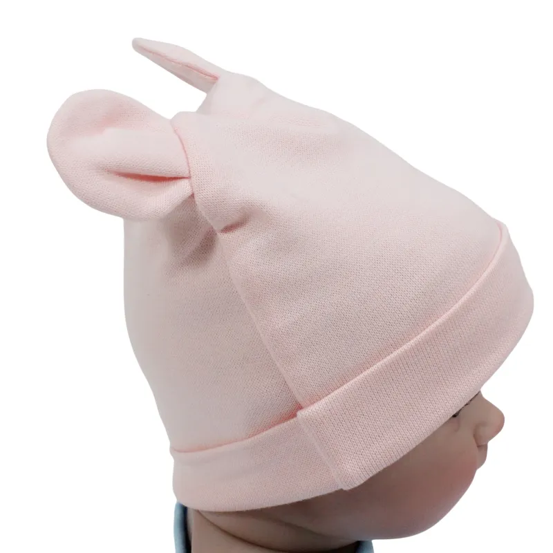 Gorro de algodão para bebês recém-nascidos, chapéu feminino de 0-6 meses