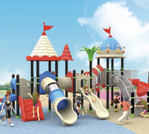 สไลเดอร์สนามเด็กเล่นกลางแจ้งราคาประหยัด ทำจากเหล็กและพลาสติก สำหรับสวนสาธารณะและพื้นที่การศึกษา - Product Image 1