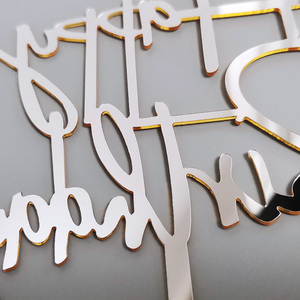 Decorazione <span class=keywords><strong>per</strong></span> <span class=keywords><strong>Torta</strong></span> di <span class=keywords><strong>Compleanno</strong></span> in Acrilico a Specchio con <span class=keywords><strong>Scritta</strong></span> a Mano - Product Image 5