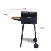Barbecue argentin pliable robuste moderne avec grille de cuisson en émail de porcelaine chromé et grille de cuisson en acier inoxydable pour charbon de bois