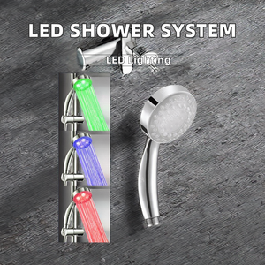 เทอร์โมสตัต LED ระบบฝักบัวคีย์เปียโน ABS พลาสติกหรูหราจอแสดงผลดิจิตอลหัวฝักบัว6ตัว - Product Image 3