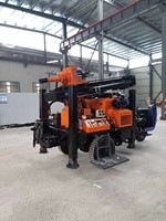 Machine de forage de puits d'eau sur châssis à roues de 200 m