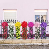 Fleurs artificielles suspendues pour les fleurs extérieures violettes de lierre suspendues pour la maison mariage jardin cour