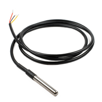 Sensor Suhu Termometer Digital DS18B20 1-Wire Tahan Air dengan Kabel 1 Meter