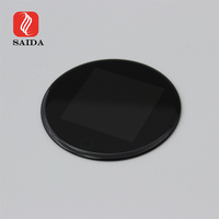 Disesuaikan bentuk bulat kaca Tempered 5% transparan layar Panel sentuh kaca