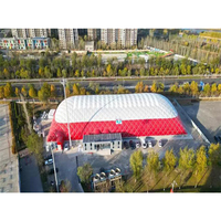 Vente chaude Grande structure gonflable en membrane PVDF, structures gonflables pour terrains de padel, structures gonflables pour terrains de tennis, dômes gonflables