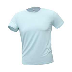 Men's Stretch Quick Dry T-Shirt 87 Polyester 13 Spandex Solid Color Round Neck Short Sleeve Lightweight Daily Wear - Product Image 3