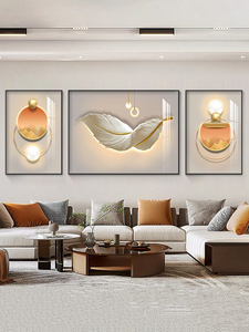 Trittico di Lusso da Parete con Orologio Calendario | Decorazione Minimalista con Cornice per Sfondo Divano Soggiorno | Set di Decorazioni di Fascia Alta - Product Image 5