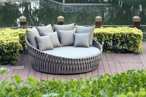 เตียงนอนกลางวันทำจากเชือกทอกรอบอลูมิเนียมแบบใช้สำหรับสวนและชายหาดขนาดใหญ่ - Product Image 4