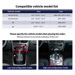 Écran de voiture Android 14 de 12,3 pouces 1920*720 avec Carplay pour Audi S5 A5 Q5 A4 2009 2011 <span class=keywords><strong>2012</strong></span> 2016 2017, Bluetooth, GPS, Radio 4G - Product Image 2