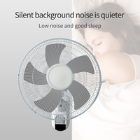 Ventilateur mural oscillant en plastique de 16 pouces, trois vitesses, électrique, pour extérieur, usage domestique, vente en gros
