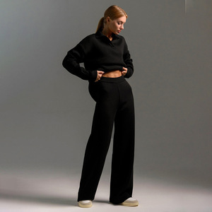 <span class=keywords><strong>Hiver</strong></span> <span class=keywords><strong>2022</strong></span> Chandail pour femmes de grande taille Pantalon et <span class=keywords><strong>pull</strong></span> en tricot de laine et cachemire Ensemble deux pièces - Product Image 4