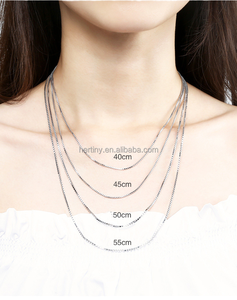 Wholesale 925 Sterling <b>Silver</b> Chopin <b>Chain</b> Water Wave Necklace for Women Classic Gold Plated Jewelry for Gifts - Product Image 1