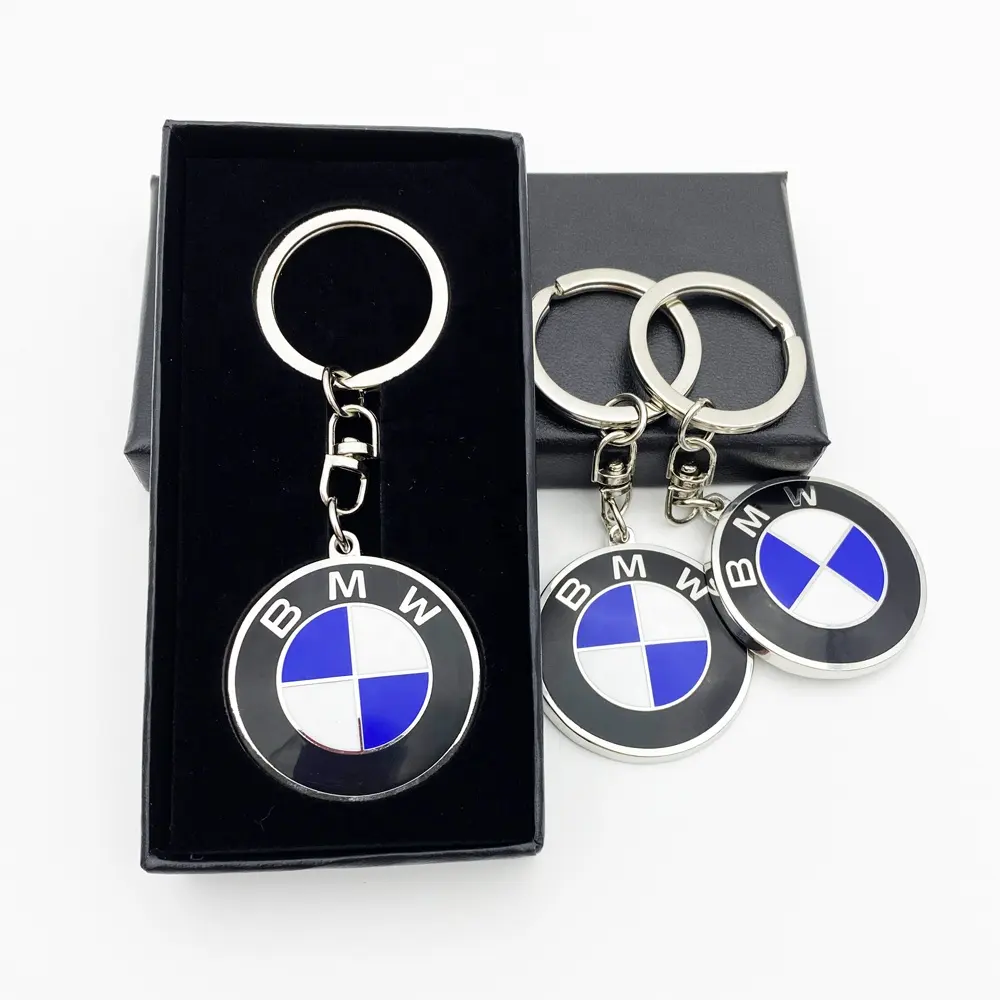 Factory Wholesale Fashion Promotional Custom Logo Enamel Metal Keychain Car Key Holder Keyring