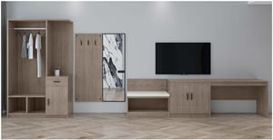 ชุดเฟอร์นิเจอร์ห้องนอนโรงแรมควีนทันสมัยเตียงไม้เมลามีนสำหรับอพาร์ทเมนต์และวิลล่า - Product Image 6