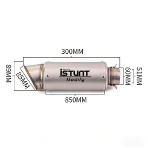 ISTUNT Stainless Steel Motorcycle Racing Exhaust Pipe for Ninja Z250 R6 <strong>CBR</strong> GSX1000 ZX6R R25 R3 <strong>R1</strong> - Product Image 3