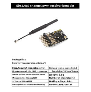 Récepteur contrôlable ELRS 2.4G PWM à sept canaux pour machines de traversée, voitures, bateaux et modèles d'avions à voilure fixe - Product Image 5