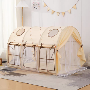 خيمة سرير بتصميم قلعة صيفية داخلية، لعبة مضادة للسقوط والبعوض للأولاد والبنات مخصصة للألعاب الداخلية للأطفال - Product Image 4