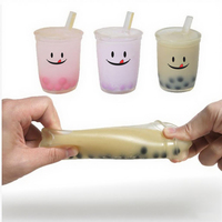 Jouet souple personnalisé en TPR, thé au lait, soulagement du stress jouet Fidget compressible et pressable pour adultes et enfants, soulagement de l'anxiété