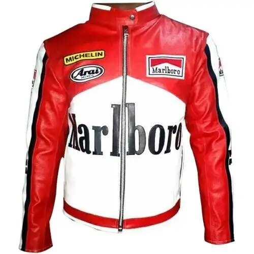 Rare Man Formula Racing Style Motorbike Motorcycle Leather Jacket