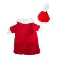 Vêtements de Noël pour animaux de compagnie – Sweat à capuche décoratif rouge en polyester pour chiens et chats, chaud, à deux pattes, pour l'automne et l'hiver, idéal pour les photos de vacances