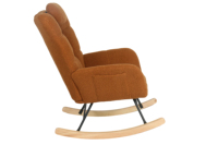 Fauteuil à bascule moderne nordique, décontracté, écologique, durable, avec base en bois massif pour salon, chambre à coucher, hôtel (3 ans
