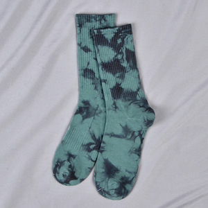 Chaussettes longues foncées, huit couleurs, cravate colorant, Design à la mode coréenne, chaussettes mi-mollet - Product Image 3