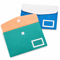 Organisateur de documents gris foncé avec bordure rose et poignée portable, sac de classement en feutre