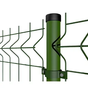 Yüksek Güvenlik Galvanizli Kaynaklı Kavisli Tel örgü çit panel Satılık