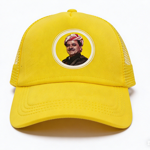 Cappello Trucker Personalizzato con Logo Sublimato a 6 Pannelli in Tela per Campagna Elettorale <span class=keywords><strong>Massoud</strong></span> Barzani - Stampa Digitale Regolabile All'Ingrosso - Product Image 1