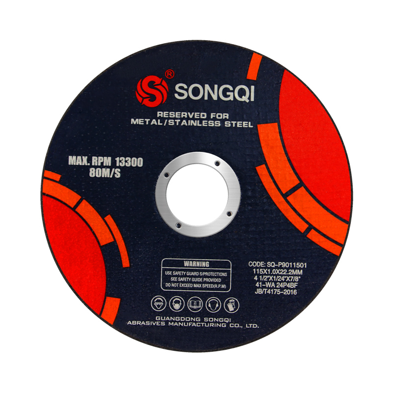 Songqi disco de corte de metal abrasivo, 4 1/2 polegadas, 115mm, ferramentas de corte para ss/ferro, com preço no atacado