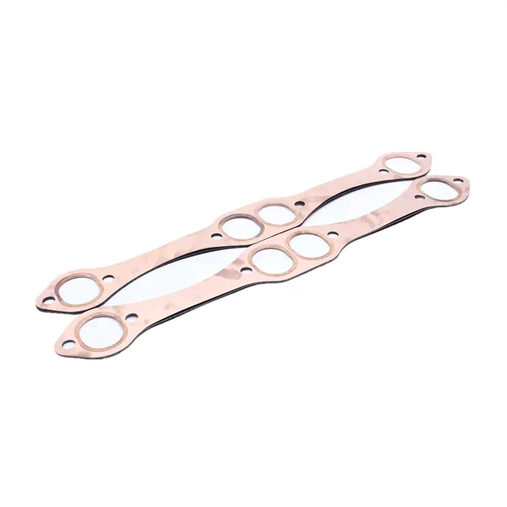 Reusable Oval Port Copper Header Exhaust Gaskets for SB Chevy 327 305 350 383-Engine Parts