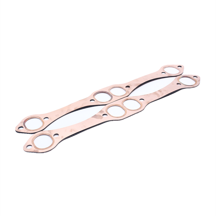 Reusable Oval Port Copper Header Exhaust Gaskets for SB Chevy 327 305 350 383-Engine Parts