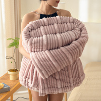 Jacquard Nap Raschel Decke einfarbig anti statisch Modern 100% Polyester Mutter-Kind Design Winter maschinen wasch bar Büro