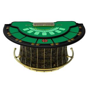Table de jeu de cartes haut de gamme YH 7 joueurs demi-ronde pour <span class=keywords><strong>casino</strong></span> - Product Image 1