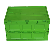 Caisse pliable en plastique, boîte de transport et de stockage pliable pour fruits avec couvercle 1 pièce