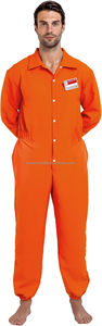 Combinaison de prisonnier orange pour homme et femme avec étiquette nominative, costumes d'Halloween pour adultes - Product Image 6