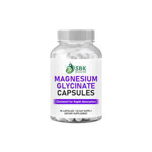 Cápsulas de Glicinato de Magnesio OEM ODM Quelado para una Absorción Rápida, Promueven un Sueño Reparador, Ayudan a los Músculos a Moverse con Facilidad - Product Image 1