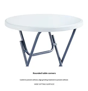 Popolare Tavolo da Bar Pieghevole Bianco <span class=keywords><strong>in</strong></span> Plastica da <span class=keywords><strong>32</strong></span> <span class=keywords><strong>Pollici</strong></span> per Hotel, Feste e Eventi Commerciali - Product Image 5