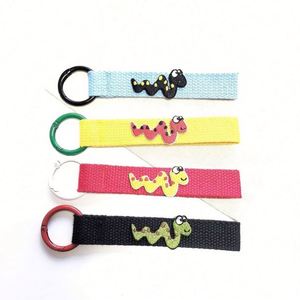 Candy Color <b>Name</b> Sticker Embroidery Cute Animal Patch Snake New Year Keychain Cloth Bag Streamer Keyring - Product Image 4