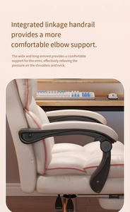 Chaise de jeu moderne en cuir PU réglable, chaise de <span class=keywords><strong>bureau</strong></span> pour ordinateur à domicile, fonction inclinable, confortable pour une longue séance <span class=keywords><strong>assise</strong></span>, base en acier - Product Image 4